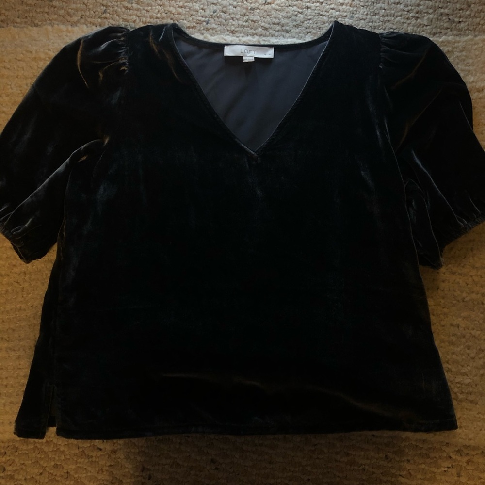 Loft Petite Velvet Top